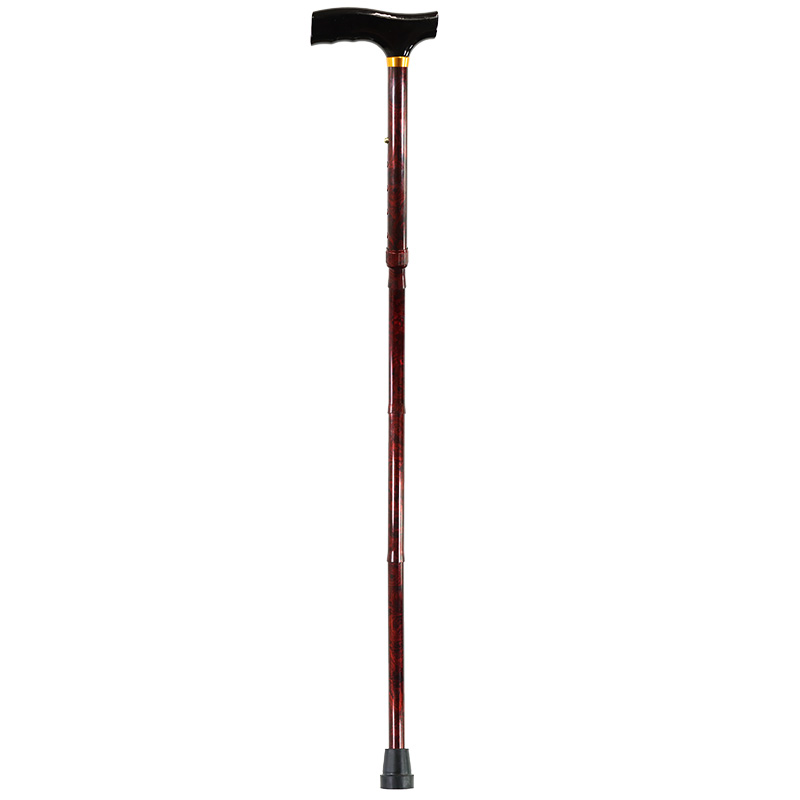 Walnut Height Adjustable Folding Cane with Crutch Handle