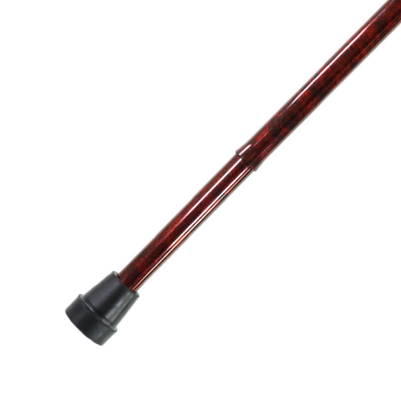 Walnut Height Adjustable Folding Cane with Crutch Handle