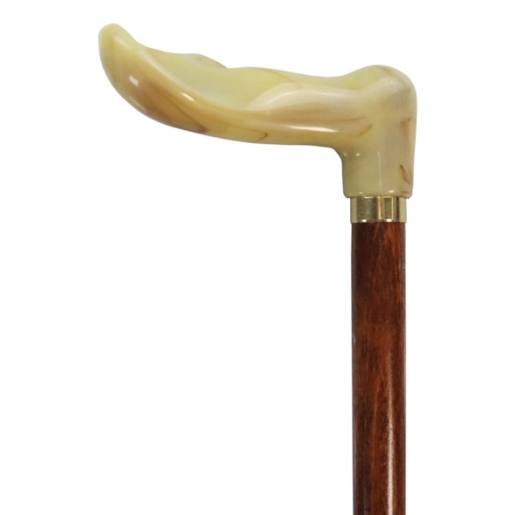 Imitation Horn Fischer Handle Walking Stick