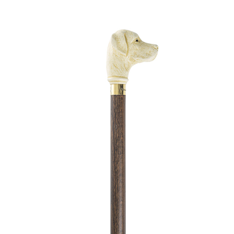 Imitation Ivory Labrador Hardwood Cane