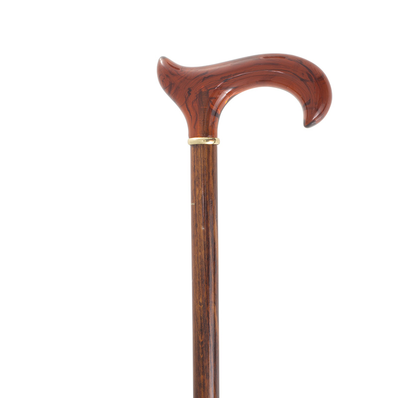 Ladies' Extra Wide Derby Amber Walking Stick