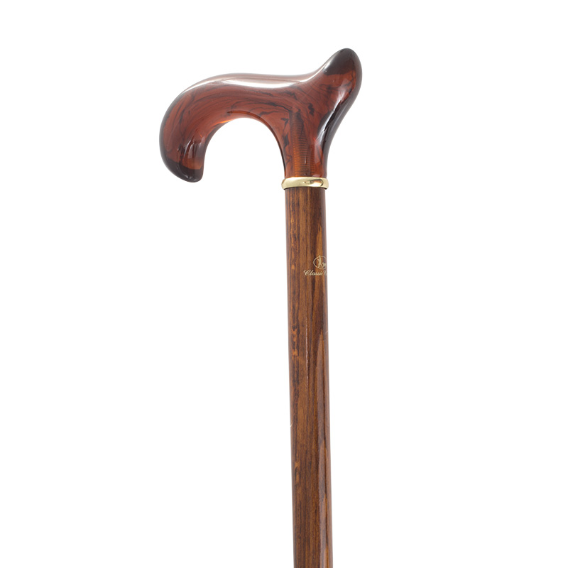 Ladies' Extra Wide Derby Amber Walking Stick