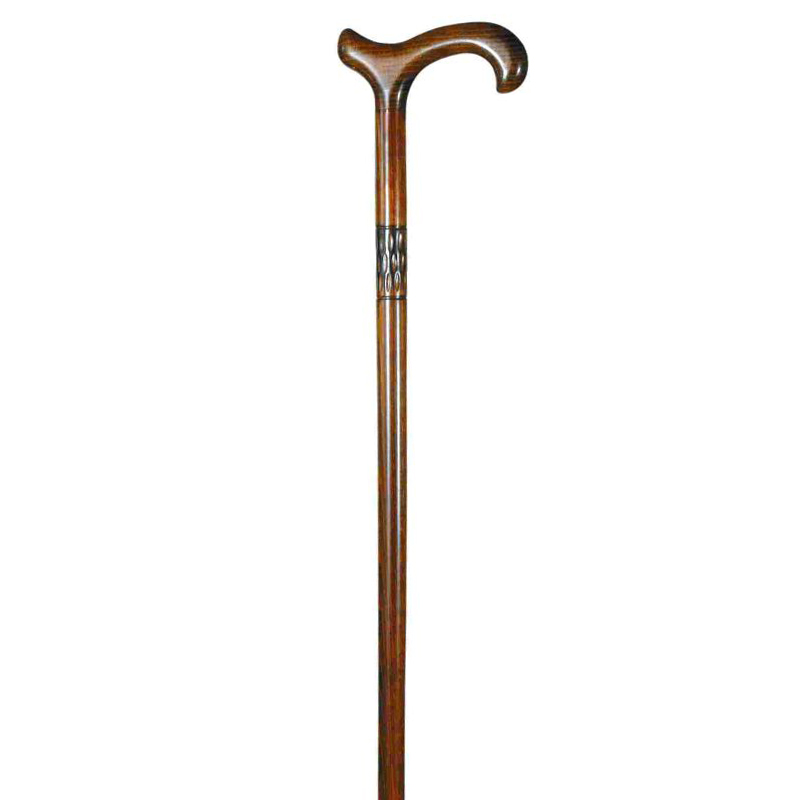 Ladies' Milled Collar Beech Derby Walking Cane