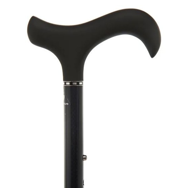 Telescopic Carbon Fibre Derby Cane with Black Diamond Pattern