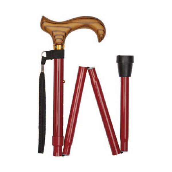 Ziggy Red Adjustable Walking Stick WalkingSticks.co.uk