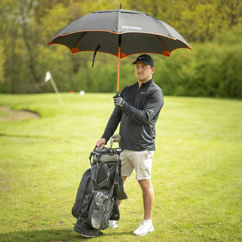 Fulton Titan Black Vented Golf Umbrella WalkingSticks.co.uk