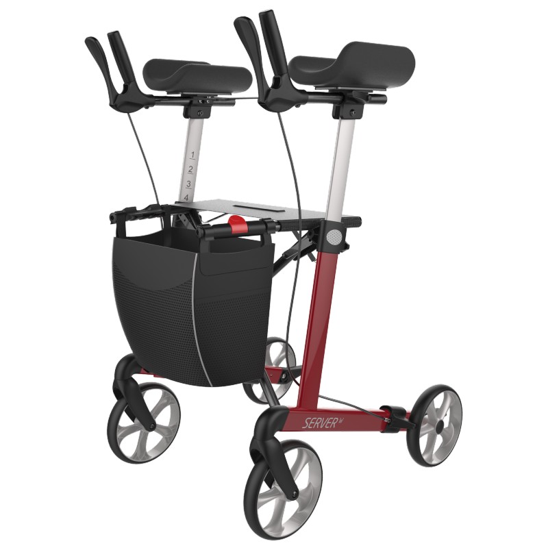 Rehasense Server W Arthritis Support Indoor Rollator (Wine Red)