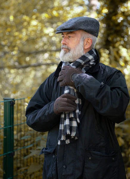 Abraham Moon Herringbone Tweed Flat Cap