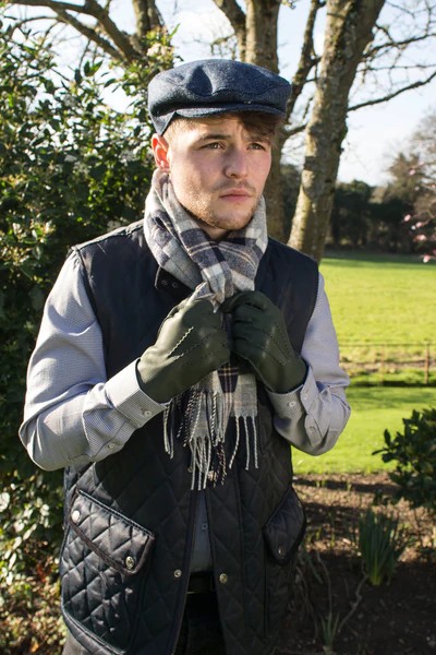 The Dents Tweed Flat Cap is ideal for a country stroll
