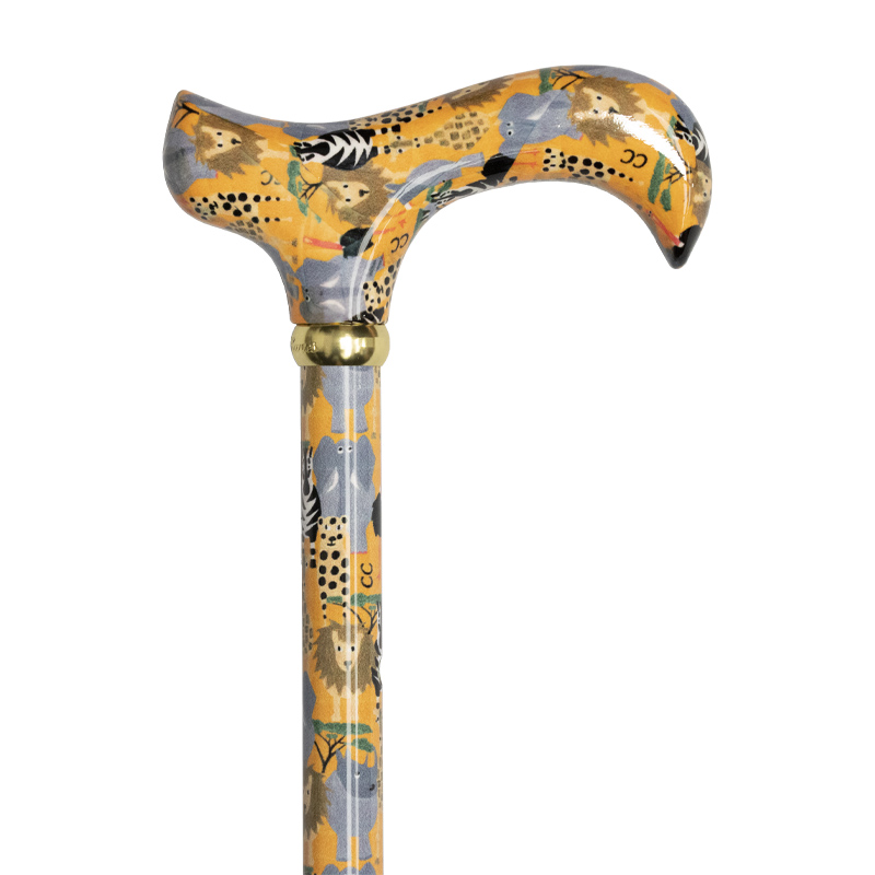 Adjustable Aluminium Derby Walking Stick with Safari Design