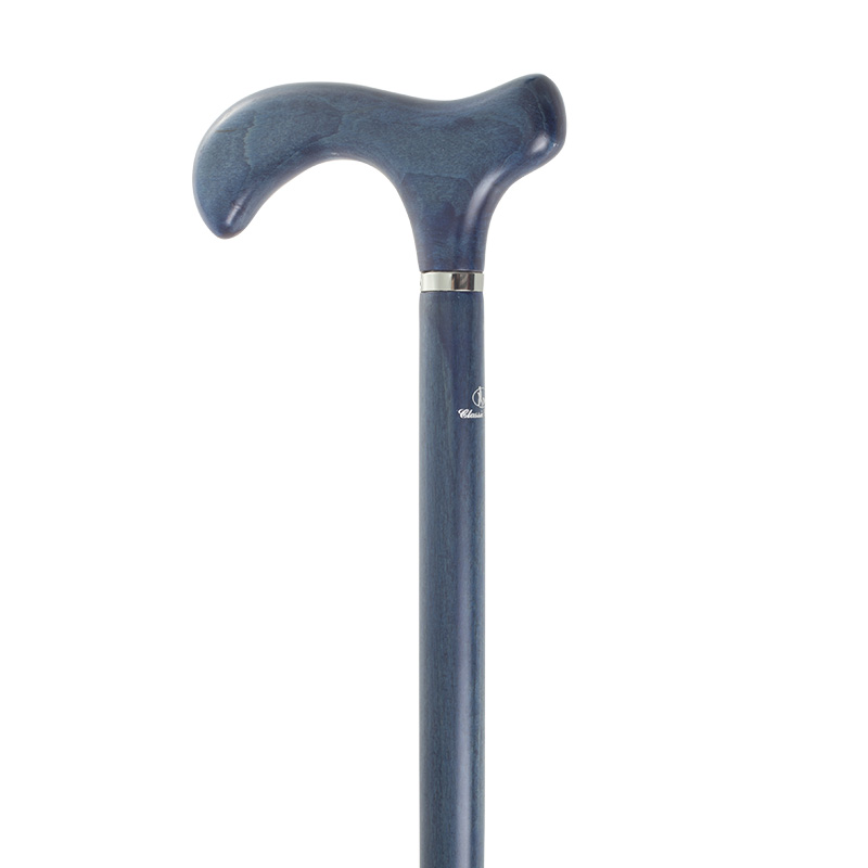 Blue Melbourne Derby Walking Cane WalkingSticks.co.uk