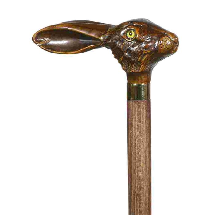 Brown hare hardwood cane