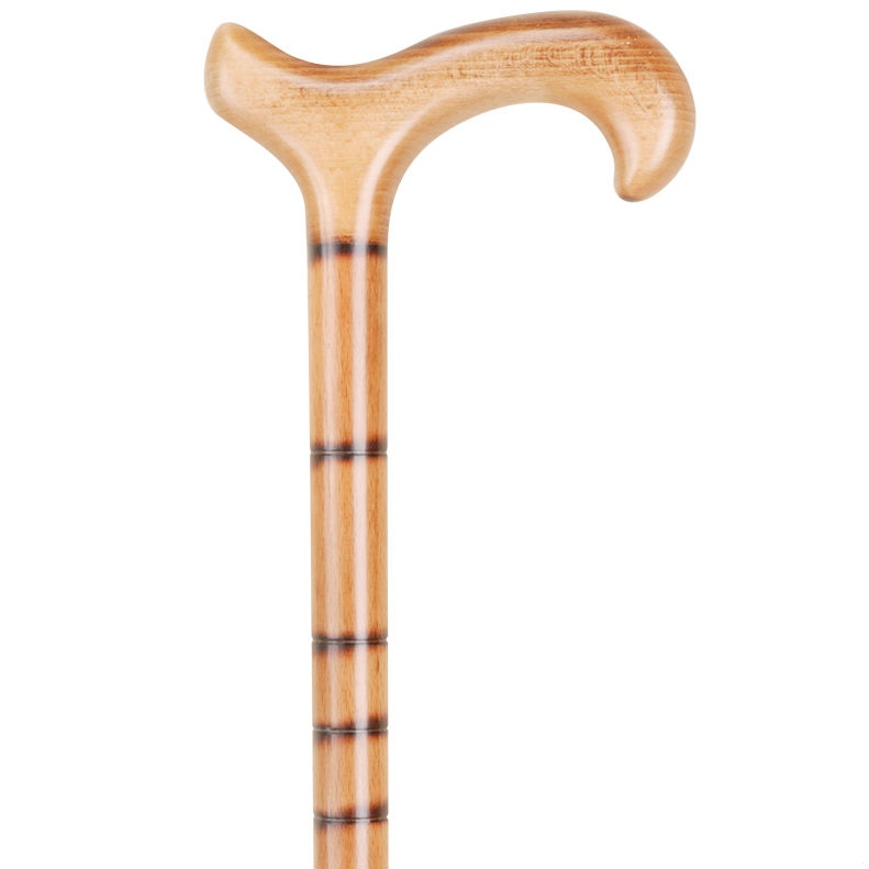 Ladies' Ringed Beech Derby Handle Walking Stick