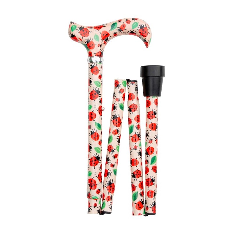 Ladybirds Pattern Folding Walking Stick