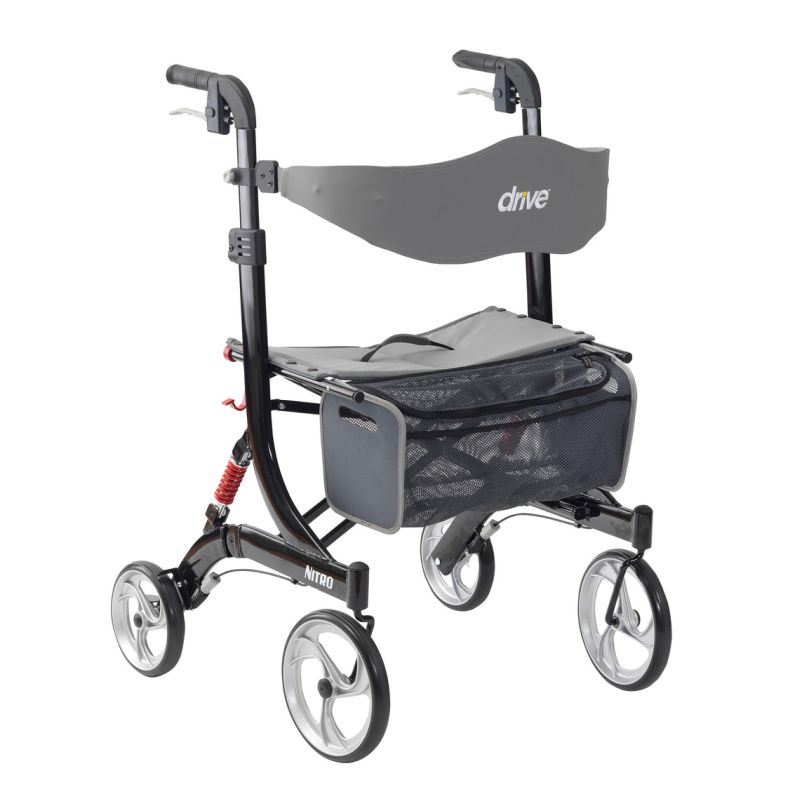 Drive Medical Black Bariatric Nitro Rollator