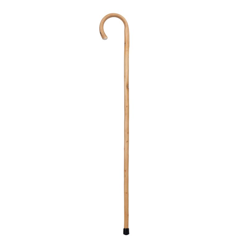 Drive Medical Crook Handle Natural Wood Walking Stick