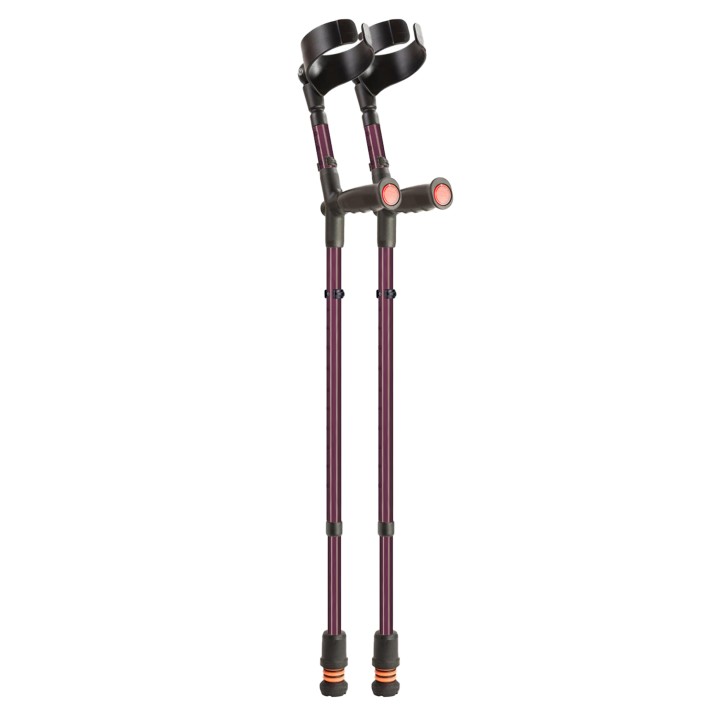 Flexyfoot Blackberry Closed-Cuff Soft-Grip Double-Adjustable Crutches (Pair)