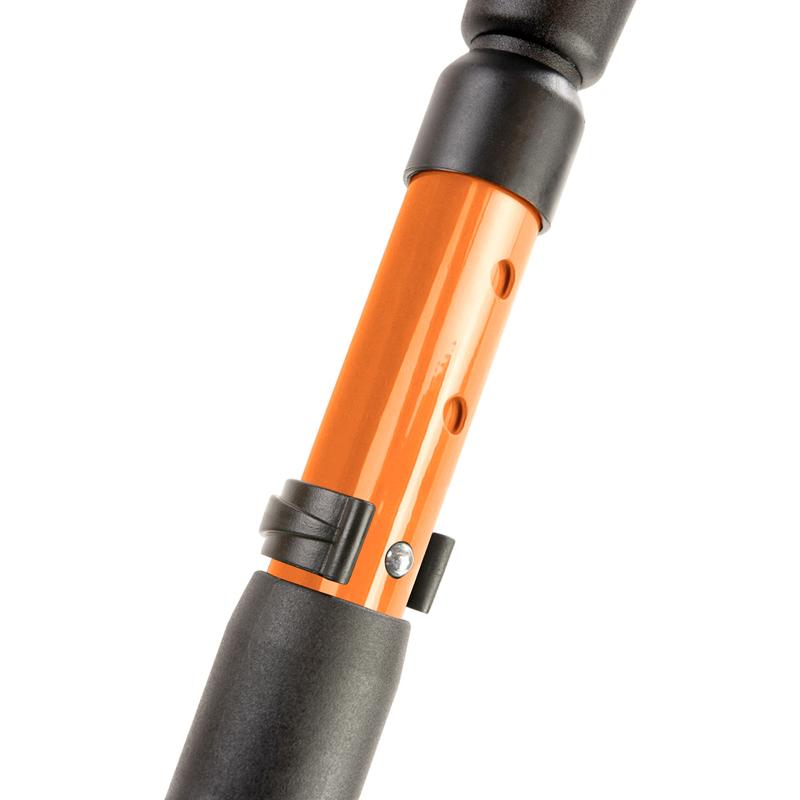 Clip System of the Flexyfoot Standard Soft Grip Handle Closed Cuff Orange Crutch