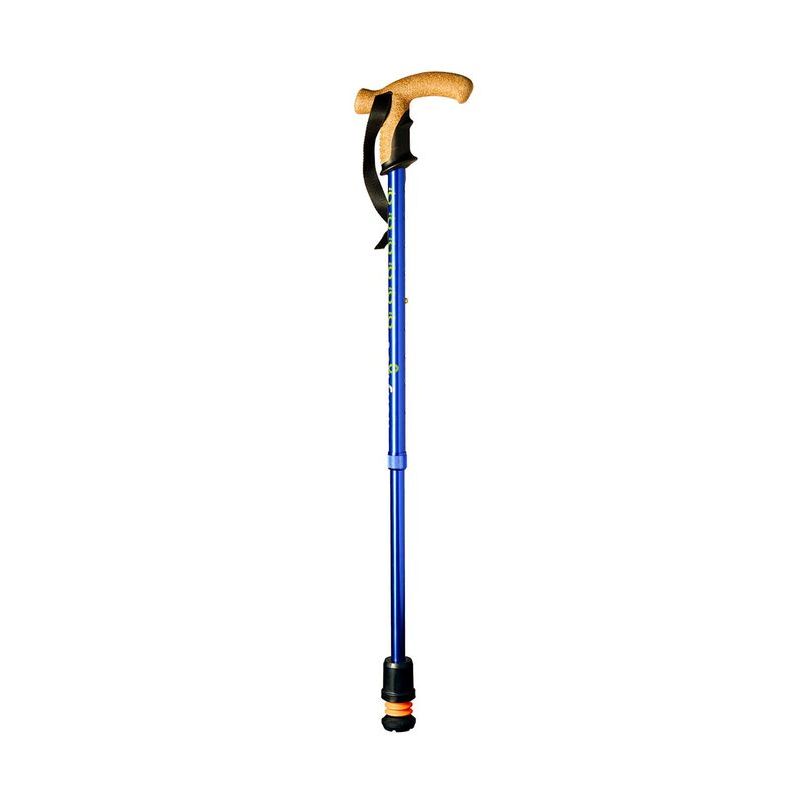 Flexyfoot Cork Derby Handle Blue Telescopic Walking Stick
