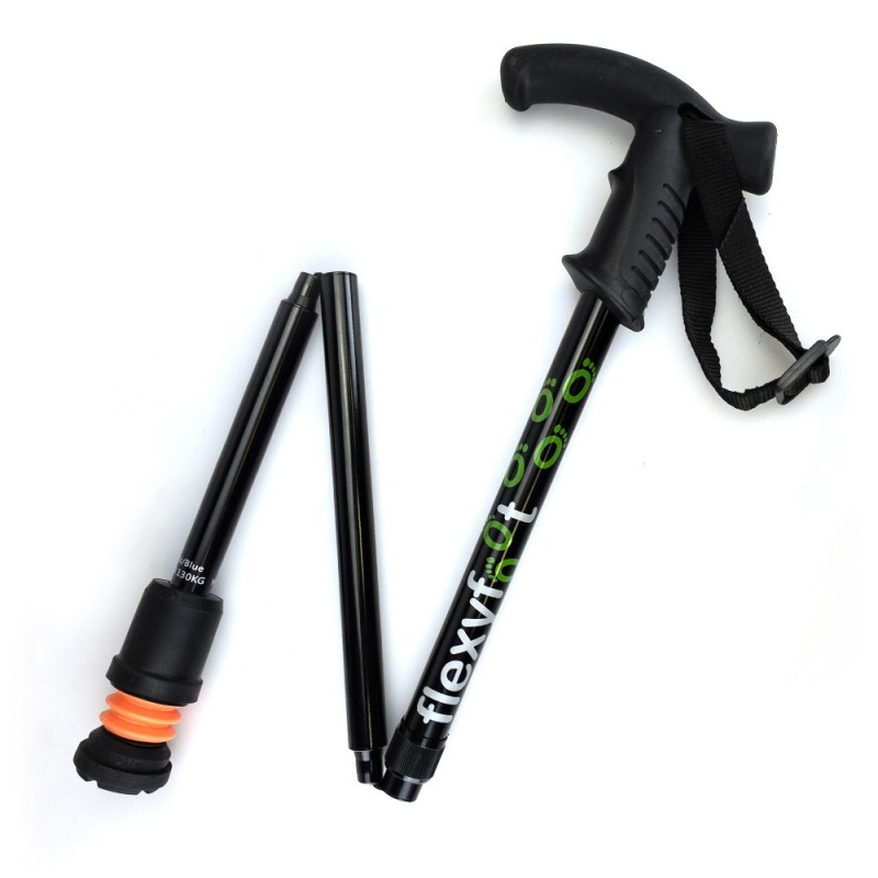 Flexyfoot Soft Derby Handle Black Folding Walking Stick