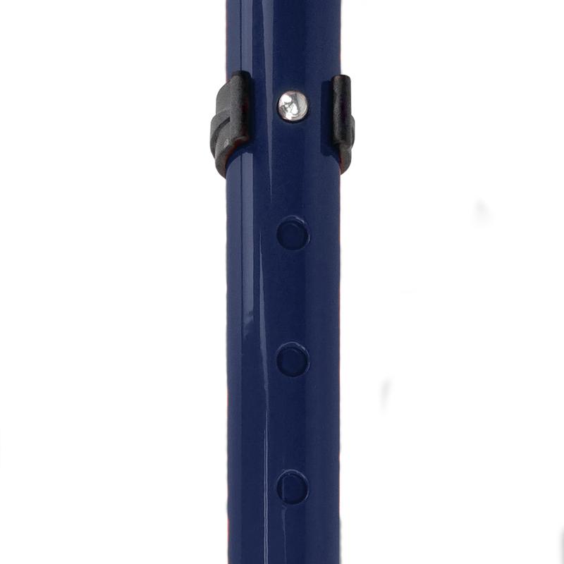 Lower Clip System of the Flexyfoot Standard Soft Grip Handle Closed Cuff Blue Crutch
