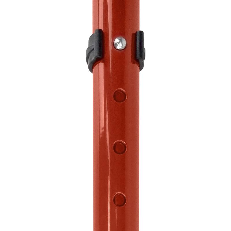 Lower Clip System of the Flexyfoot Standard Soft Grip Handle Closed Cuff Red Crutch