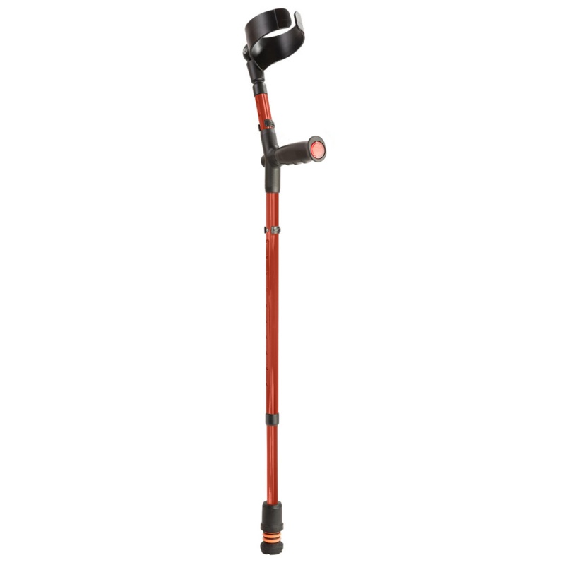 Flexyfoot Standard Soft Grip Handle Closed Cuff Red Crutch