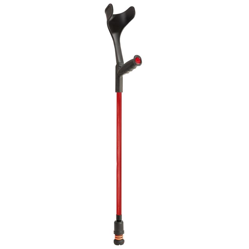 Flexyfoot Standard Soft Grip Handle Open Cuff Red Crutch