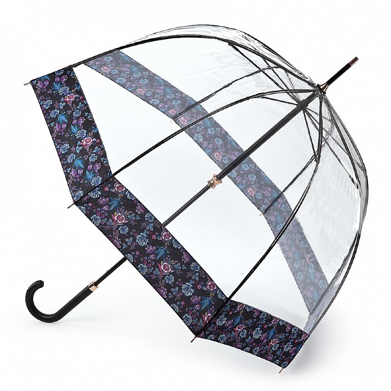 Fulton Birdcage Luxe Clear Dome Umbrella (Luminous Floral)