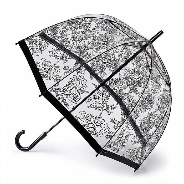 Fulton Birdcage Clear Dome Umbrella (Stencil Floral)