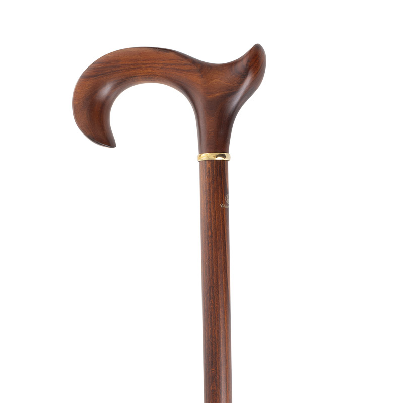 Gents' Beech Derby Walking Stick for Left-Handed Users