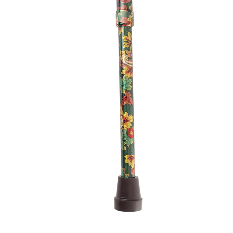 Green Autumnal Height Adjustable Derby Cane