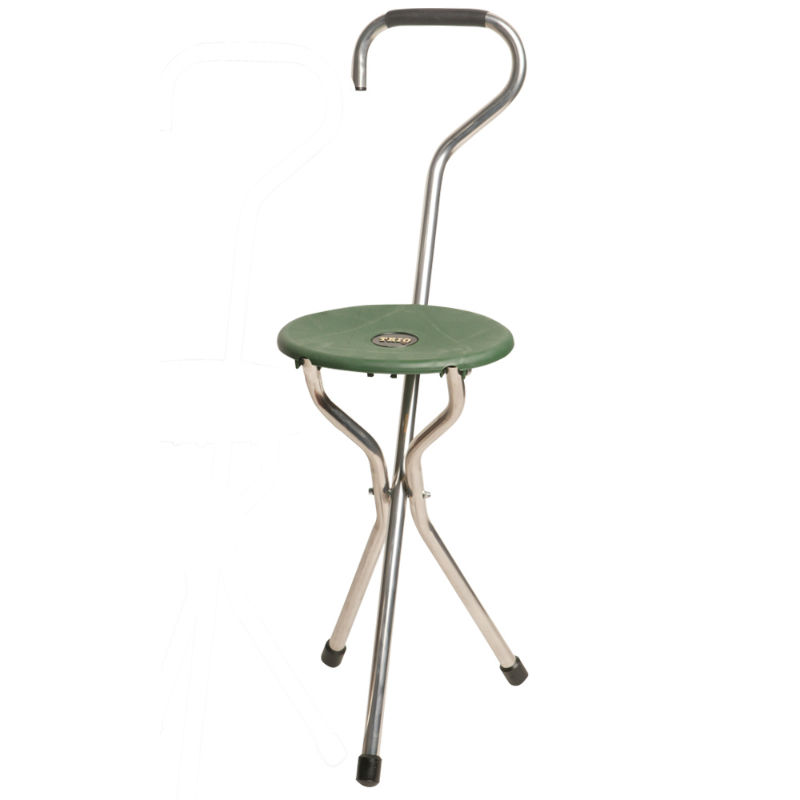 Green Crook Trio Folding Seat Stick