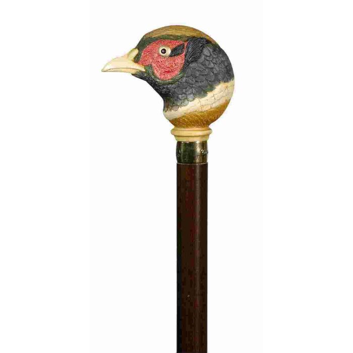 Hand Painted Pheasant Hardwood Cane