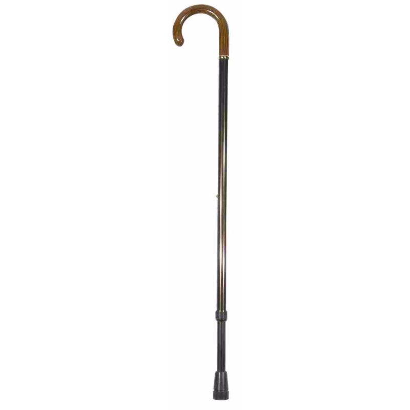 Height Adjustable Ash Crook Walking Stick WalkingSticks.co.uk
