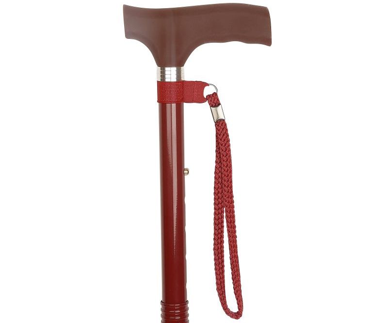 Burgundy Crutch Handle Walking Stick WalkingSticks.co.uk