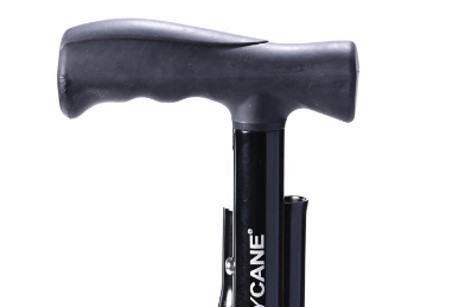 The HurryCane Walking Stick features a moulded, indented handle The HurryCane Walking Stick features a moulded, indented handle