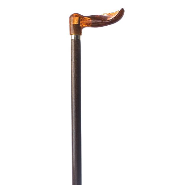 Imitation Amber Fischer Handle Walking Stick