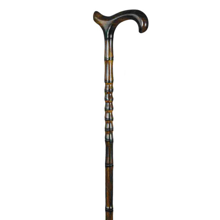 Ladies' Dark Scorched Beech Derby Walking Cane