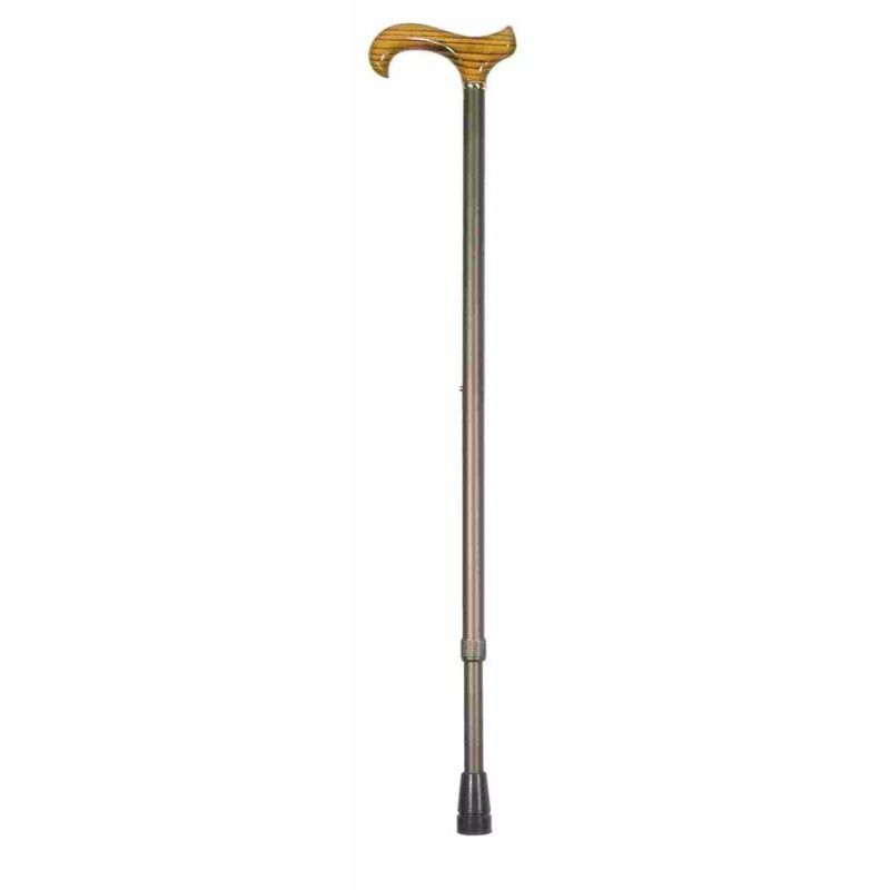 Matte Brown Height Adjustable Walking Stick