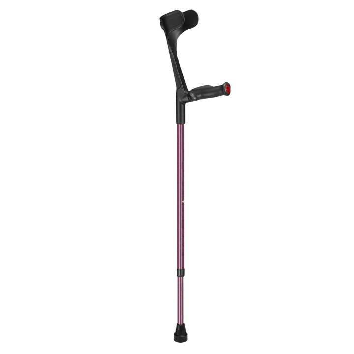 Ossenberg Open-Cuff Comfort-Grip Adjustable Aubergine Crutch (Right Hand)