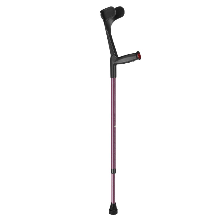 Ossenberg Open-Cuff Soft-Grip Adjustable Aubergine Crutch