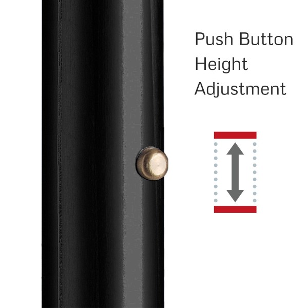 Push button height adjustment