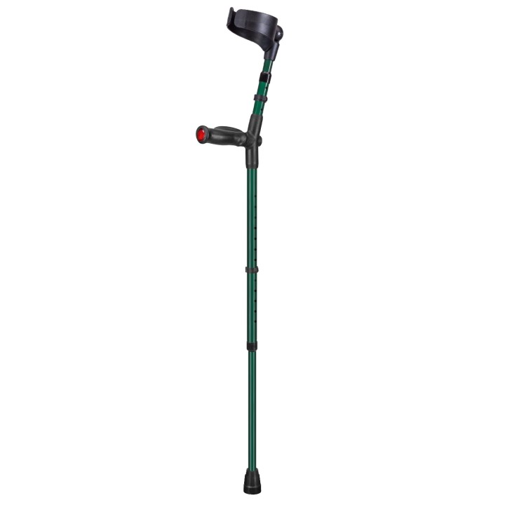 Ossenberg Closed-Cuff Comfort-Grip Double-Adjustable British Racing Green Crutch (Left Hand)