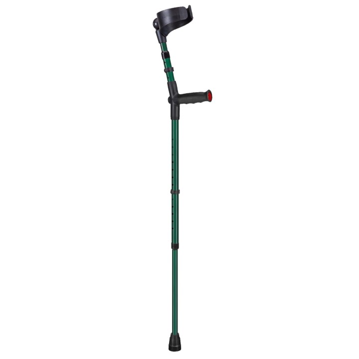 Ossenberg Closed-Cuff Soft-Grip Double-Adjustable British Racing Green Crutch