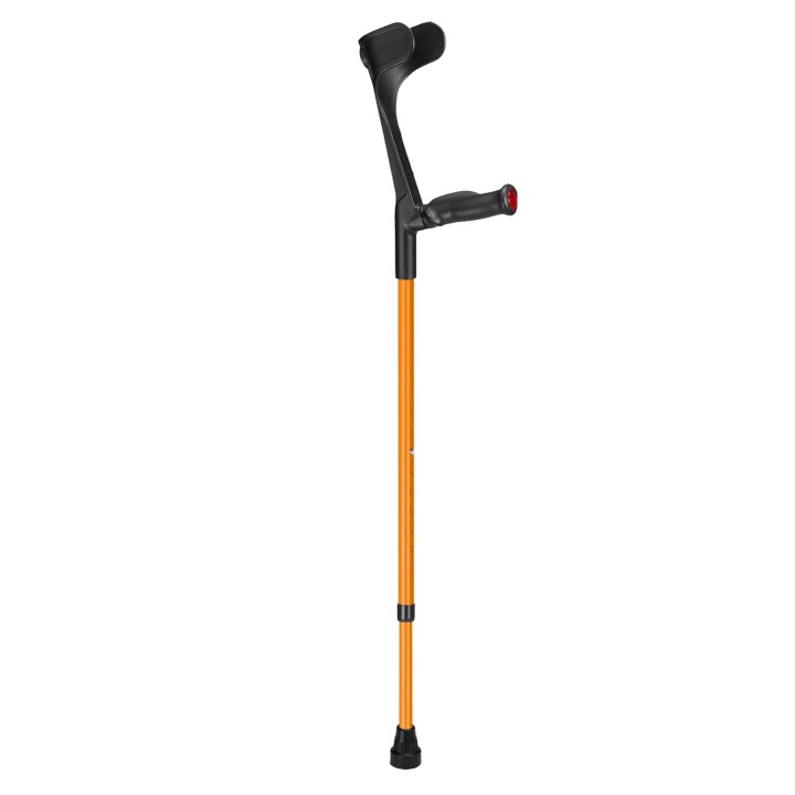 Ossenberg Open-Cuff Comfort-Grip Adjustable Orange Crutch (Right Hand)