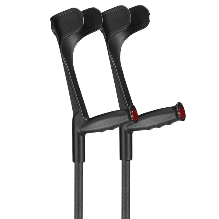 Ossenberg SoftGrip Textured Black Crutches WalkingSticks.co.uk