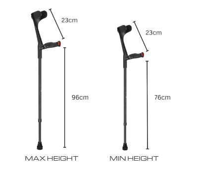 Ossenberg Crutch Sizing Diagram