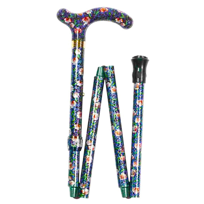 Petite Adjustable Folding Easy-Joint Summer Floral Walking Cane