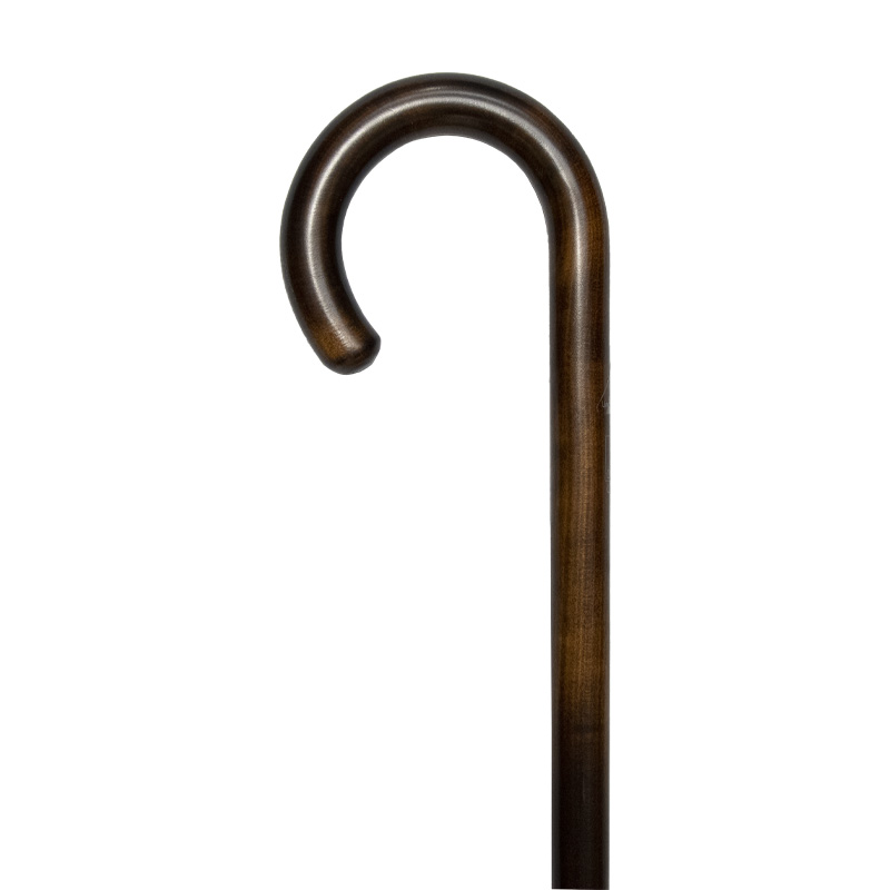 Scorched Maple Crook Handle Walking Stick